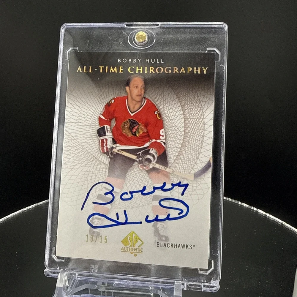 2012 Bobby Hull Upper Deck All-Time Chirography /15 HOF Auto SSP